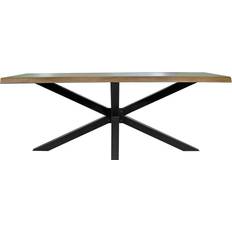 SAM Baumkante Akazie Natur 140 x 80 Spider-Gestell Schwarz TIM Esstisch 80x140cm