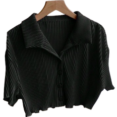 Shein Y2K Style Short Cropped Pleated Shirt - Spring/Summer