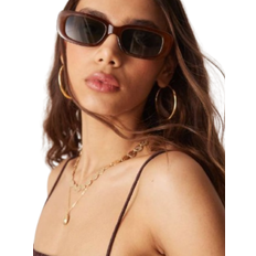 Jeepers Peepers Rectangle Sunglasses - Brown
