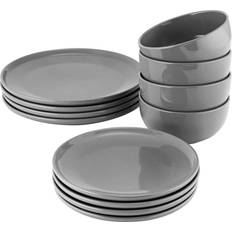 Procook Stockholm Tableware - Charcoal Stoneware Dinner Set 12pcs