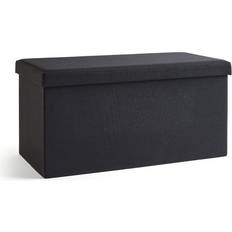 Dunelm Benches Dunelm Faux Linen Storage Bench 76x38cm