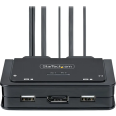 StarTech 2-Port USB-C Cable KVM Switch 4K 60Hz 1.2m USB Type-C/Audio Integrated Cables
