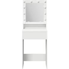 vidaXL White with Led Lights 50 x 41 x 135 cm Dressing Table 50x41cm