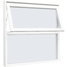 Sparvinduer FT0103 PVC Tophængte vinduer Vindue med 3-lags glas 40x90cm