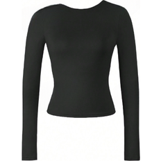 Shein Sexy Backless Long Sleeve Top