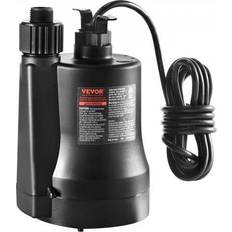 Plumbing VEVOR Utility Pump, 1/3 HP, 2450 GPH High Flow, 30 ft Head, Sump Pump Submersible Water Pump Portable Utility Pump with 10 ft Long Power Cord for Drai