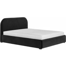 Flair Alba Black Velvet Ottoman 165x221cm