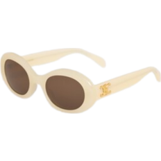 Celine Triomphe Acetate Oval ORANGE OTHER BROWN