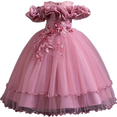 Party dresses - Sleeveless Shein Tween Girls Sequin Faux Pearl Decor Dress - Faux Pearl