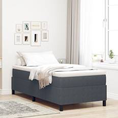 vidaXL Dunkelgrau 80x200 cm Cord-Stoff Rahmenbett 80x200cm