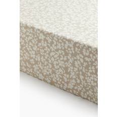 H&M Patterned Cotton Fitted - Bed Sheet White, Beige (200x160cm)