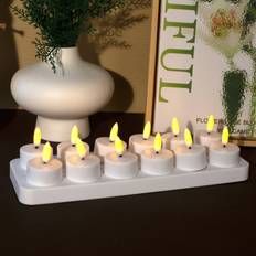 Fyrfadslys Fjord Genopladelig Fyrfadslys Set of 12 LED-lys 5cm 12stk