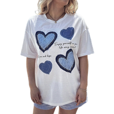 Shein Oversized Tees Casual Minimalist Design Round Neck Short Sleeve Loose Fit Plus TShirt