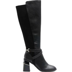 River Island Womens Black Heeled High Leg Boots Black
