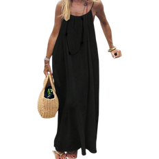 Shein Casual Loose Strap Dress - Solid Color