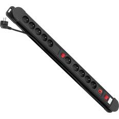 Surge protector Maclean Power strip Energy surge protector 10 sockets 1.5m black (mce10)