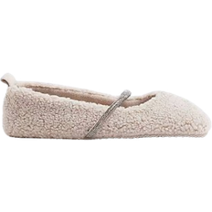 River Island Borg Ballet Slippers - Grey