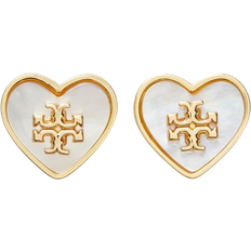 Tory Burch Kira Heart Stud Earrings Tory Gold Mother o