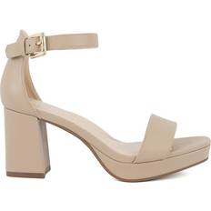 Nude heel sandals Jones New York Herliza Platform Block Heel Dress Sandals - Nude