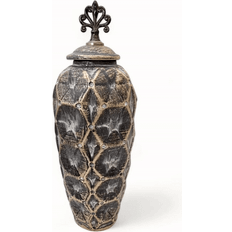 Eadl Vintage Ginger Jar Brown Vas 37cm
