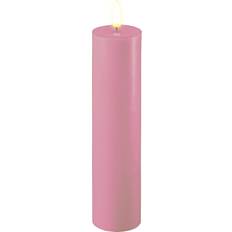 Deluxe Homeart Real Flame LED Bloklys Ø 5 x H 20 cm Stearin/Resin Lavendel LED-lys 20cm