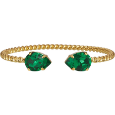 Caroline Svedbom Guld Armband Caroline Svedbom "Mini Drop Bracelet Gold Majestic Green" Armband