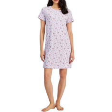 Charter Club Cotton Printed Henley Sleepshirt - Ribbon Rose