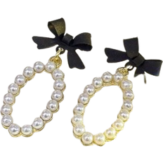 Shein Bow & Faux Pearl Decor Drop Earrings
