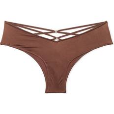 Victoria's Secret Very Sexy Strappy Back High-Leg Cheeky Panty, Brown, Women's Panties