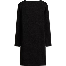 H&M U-Boot Ausschnitt Kleid mit Schwarz - Schwarz