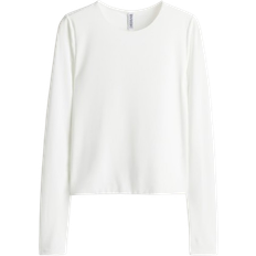H&M Long Sleeved Jersey Top - White