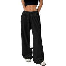 Shein Black Soft Knitted Lounge Pants