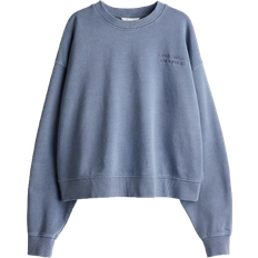 H&M Text Motif Sweatshirt - Dusty Blue/Santa Barbara