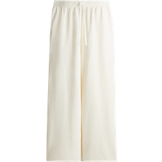 H&M Washed Cotton Sweatpants - Cream