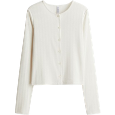 H&M Pointelle Jersey Cardigan - Cream