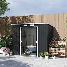 Metal Sheds on sale OutSunny Metal Garden Storage Shed 7 x 4ft Dark Grey (Building Area )