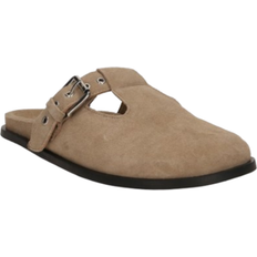Buckle/Laced Clogs Topshop Annie Leather Buckle Clog - Taupe