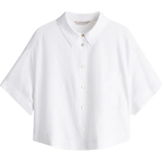 H&M Dam - Vit Skjorta I Linmix