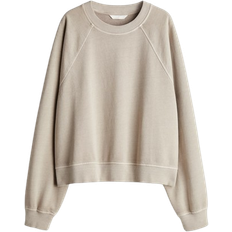 H&M Washed Cotton Sweatshirt - Beige