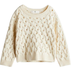 H&M Girls Hole-knit Jumper - Beige