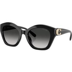Coach Maxi Sculpted C Oversized Geometric Sunglasses - Black