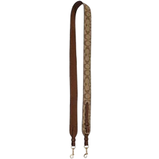 Coach Signature Strap In Canvas - Gold/Khaki Saddle