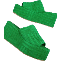 Shein Open Toe One Band Wedge Slide Sandals