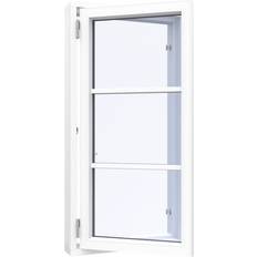 Sparvinduer BH0103 Aluminium, Træ Sidehængt vindue Vindue med 3-lags glas 42x52cm