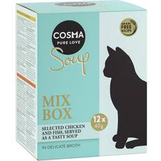 Cosma Kæledyr Cosma 12x40g Mix 1: 4 varianter Soup kattemad