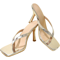 Shein Classic Simple Strappy Clip Toe Womens High Heel Sandals