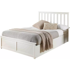 Aspire White Wooden Ottoman Bed - White 100 x 200cm
