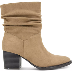 Style & Co Women's Genoviaa Scrunch Booties, Created for Macy's Taupe Mc (8.5M)