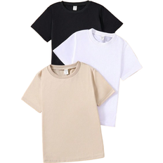 Shein 3pcs/set Boys' Casual Multicolor Knit T-shirt