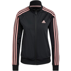 Adidas jacket women adidas Primegreen Essentials Warm-Up Slim 3-Stripes Track Jacket - Black/Semi Pink Spark